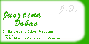 jusztina dobos business card
